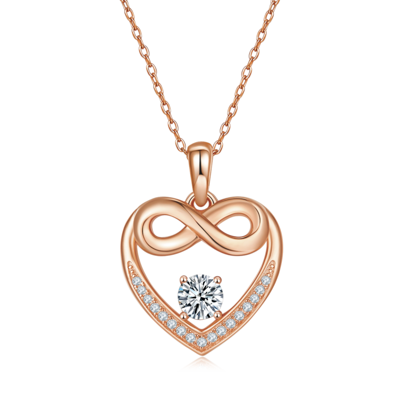 圆底无限的爱PendantS925银Moissanite厘石D级0.6ct